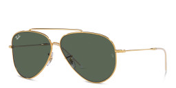 Shop Ray-Ban Reverse Unisex Pilot Sunglasses in Gold online.