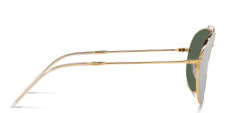 Shop Ray-Ban Reverse Unisex Pilot Sunglasses in Gold online.