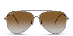 Ray-Ban Reverse Unisex Wide Pilot Sunglasses in Gunmetal/Clear Gradient Brown – Product Photo 2