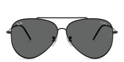 Ray-Ban Reverse Unisex Wide Pilot Sunglasses in Black/Dark Grey – Product Photo 1