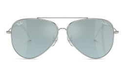 Ray-Ban Reverse Unisex Wide Pilot Sunglasses in Silver/Silver – Product Photo 2