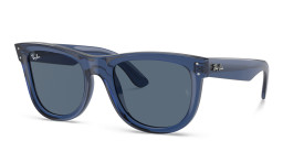 Ray-Ban Wayfarer Reverse Unisex Square Sunglasses in Transparent Navy Blue – Product Photo 2