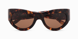 Karen Wazen Swim Oval Sunglasses in Tortoise – Product Photo 1
