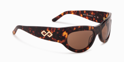 Karen Wazen Swim Oval Sunglasses in Tortoise – Product Photo 2