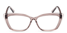 Shop Guess Square Eyeglasses in Transparent Grey online.