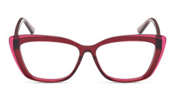 Shop Guess Square Eyeglasses in Bordeaux Transparent online.