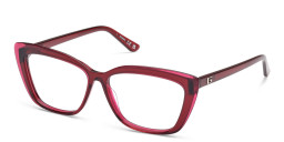 Shop Guess Square Eyeglasses in Bordeaux Transparent online.