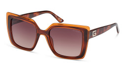 Shop Guess Square Sunglasses in Havana online.