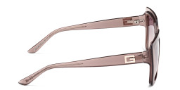 Shop Guess Square Sunglasses in Beige online.
