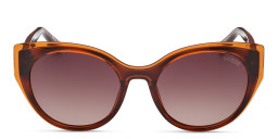 Shop Guess Round Sunglasses in Havana online.
