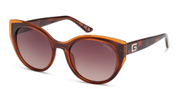 Shop Guess Round Sunglasses in Havana online.