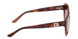 Shop Guess Round Sunglasses in Havana online.