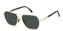 Shop DAVID BECKHAM Aviator Sunglasses in Gold Havana online.