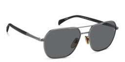 Shop DAVID BECKHAM Aviator Sunglasses in Dark Ruthenium Black online.