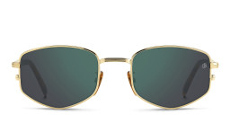 Shop DAVID BECKHAM Irregular Sunglasses in Gold Honey Havana online.
