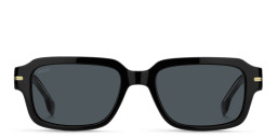 Shop Hugo Boss Rectangle Sunglasses in Black online.