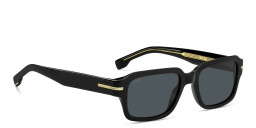 Shop Hugo Boss Rectangle Sunglasses in Black online.