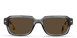 Hugo Boss Rectangle Sunglasses in Grey/Brown – Product Photo 2