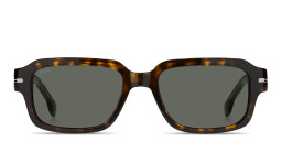 Shop Hugo Boss Rectangle Sunglasses in Havana/Green online.