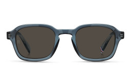 Tommy Hilfiger Square Sunglasses in Transparent Blue/Grey – Product Photo 3