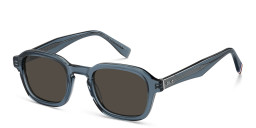 Tommy Hilfiger Square Sunglasses in Transparent Blue – Product Photo 2