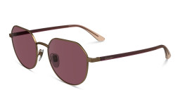 Shop Calvin Klein Unisex Irregular Sunglasses in Gold online.