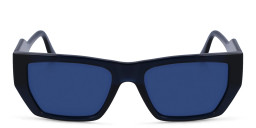 Shop KARL LAGERFELD Unisex Rectangle Sunglasses in Blue online.
