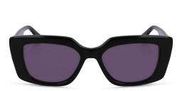 Shop KARL LAGERFELD Rectangle Sunglasses in Black online.