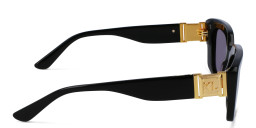 Shop KARL LAGERFELD Rectangle Sunglasses in Black online.