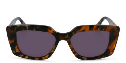 Shop KARL LAGERFELD Rectangle Sunglasses in Brown online.