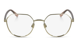 Shop Calvin Klein Unisex Irregular Eyeglasses in Gold online.