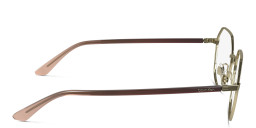 Shop Calvin Klein Unisex Irregular Eyeglasses in Gold online.