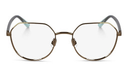 Shop Calvin Klein Unisex Irregular Eyeglasses in Brown online.