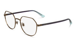 Shop Calvin Klein Unisex Irregular Eyeglasses in Brown online.