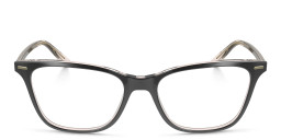 Shop Calvin Klein Rectangle Eyeglasses in Black online.