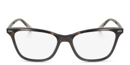 Shop Calvin Klein Rectangle Eyeglasses in Tortoise online.