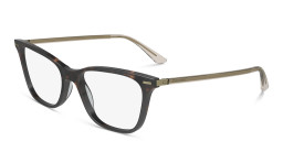 Shop Calvin Klein Rectangle Eyeglasses in Tortoise online.