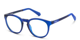 Polaroid Kids Logo Kids Round Eyeglasses in Blue – Product Photo 2