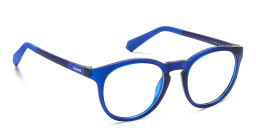 Polaroid Kids Logo Kids Round Eyeglasses in Blue – Product Photo 4