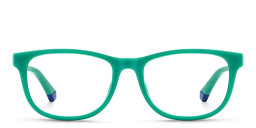 Polaroid Kids Kids Rectangle Eyeglasses in Green – Product Photo 1