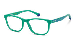 Shop Polaroid Kids Kids Rectangle Eyeglasses in Green online.