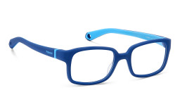Polaroid Kids Kids Rectangle Eyeglasses in Blue – Product Photo 3