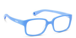 Polaroid Kids Kids Rectangle Eyeglasses in Light Blue – Product Photo 3