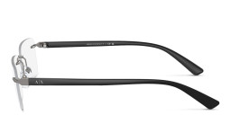 Armani Exchange A|X Logo Wide Rimless Rectangle Eyeglasses in Gunmetal – Product Photo 3