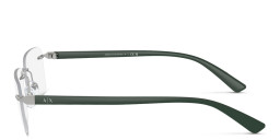 Armani Exchange A|X Logo Wide Rimless Rectangle Eyeglasses in Dark Grey – Product Photo 3