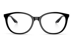 Shop Armani Exchange A|X Logo Cat-Eye Eyeglasses in Black online.