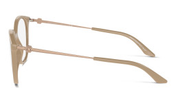 Shop Armani Exchange A|X Logo Cat-Eye Eyeglasses in Beige online.