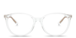 Shop Armani Exchange A|X Logo Cat-Eye Eyeglasses in Crystal online.