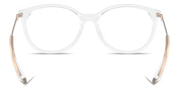 Shop Armani Exchange A|X Logo Cat-Eye Eyeglasses in Crystal online.
