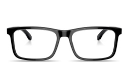 Emporio Armani Wide Pillow Eyeglasses in Black – Product Photo 2